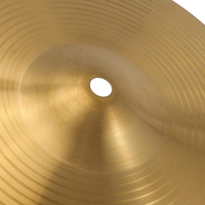 Veemoon 10 Inch Brass Cymbal Replacement Crash Cymbals Ride Drum Instrument Percussion Accessories Drum Kit for Beginner Player Percussion (Golden) - Image 5